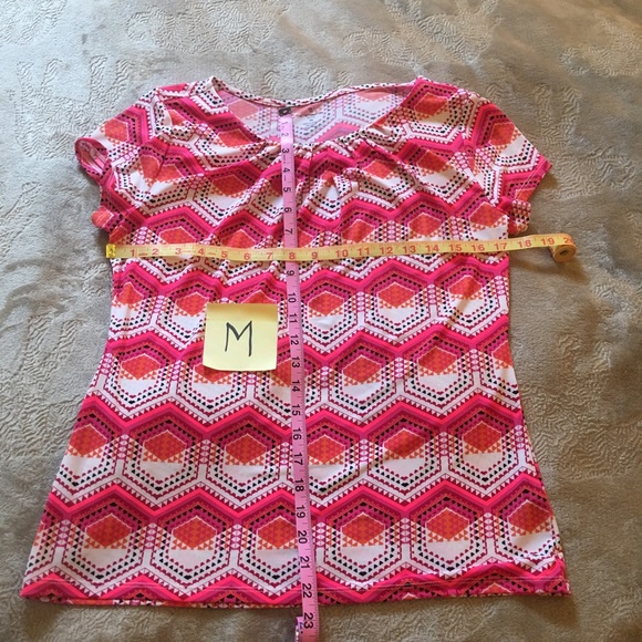 Worthington Petite sleeveless pink and white blouse Size M - Picture 5 of 5